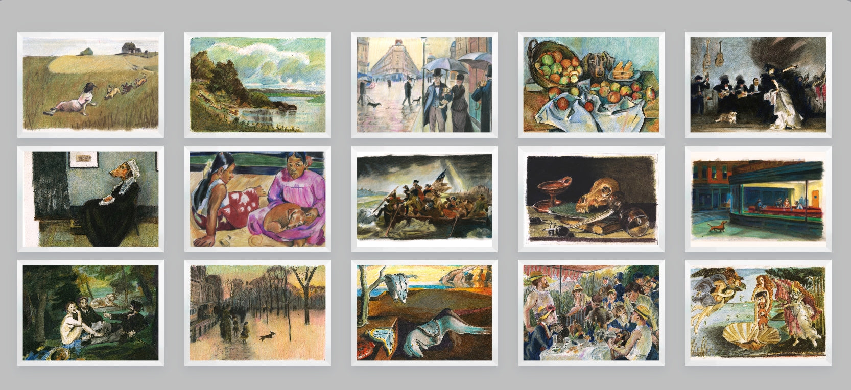 Dachshunds of the Old Masters II 5 x 7" Set
